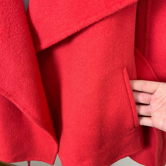 Etcetera Cardigan‎ Jacket Womens 6 Coral Wool Angora Belted Long Sleeve V-Neck - Picture 13 of 14